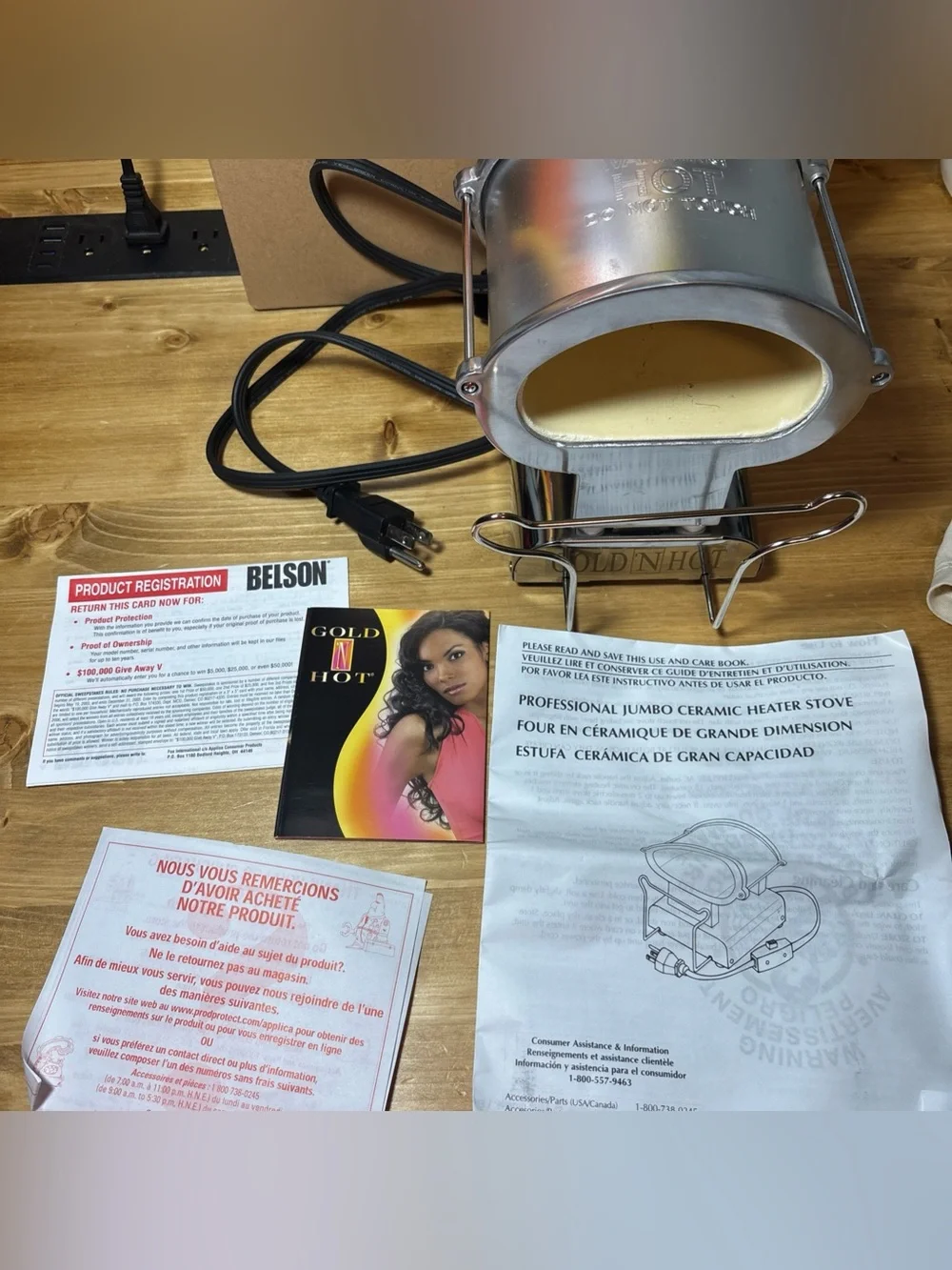 Belson GH5100 Great work Gold 'N Hot Ceramic Heater Stove EUC